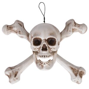 TÊTES DE MORTS os de pirate à suspendre (Diamètre 40 cm)