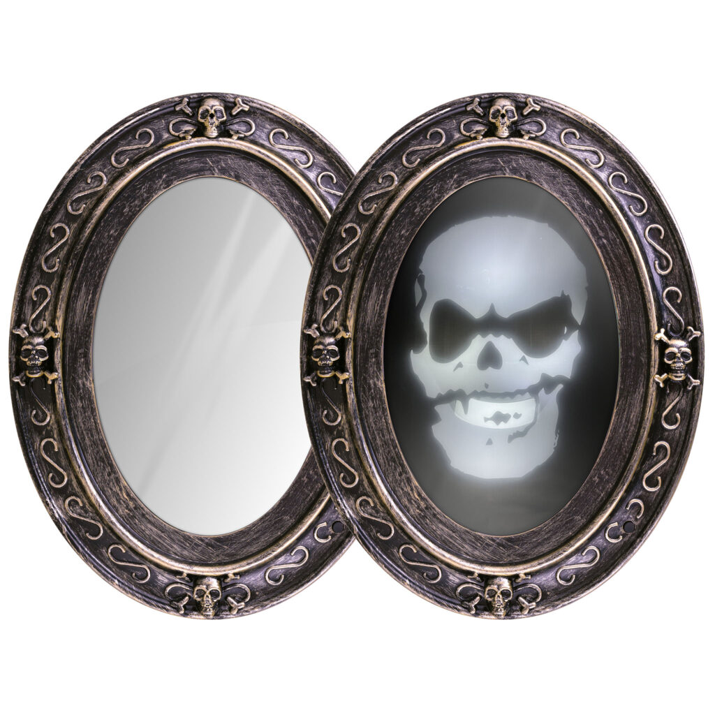 MIROIR AVEC SQUELETTE (Décoration son et lumière) Démo vidéo