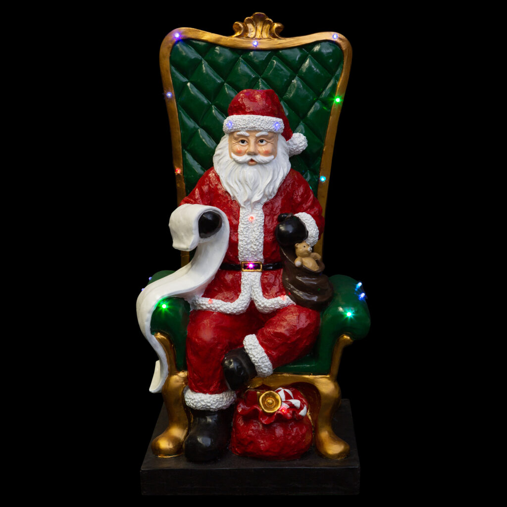 PÈRE NOEL SIÈGE LUMINEUX (Décoration 106 cm)
