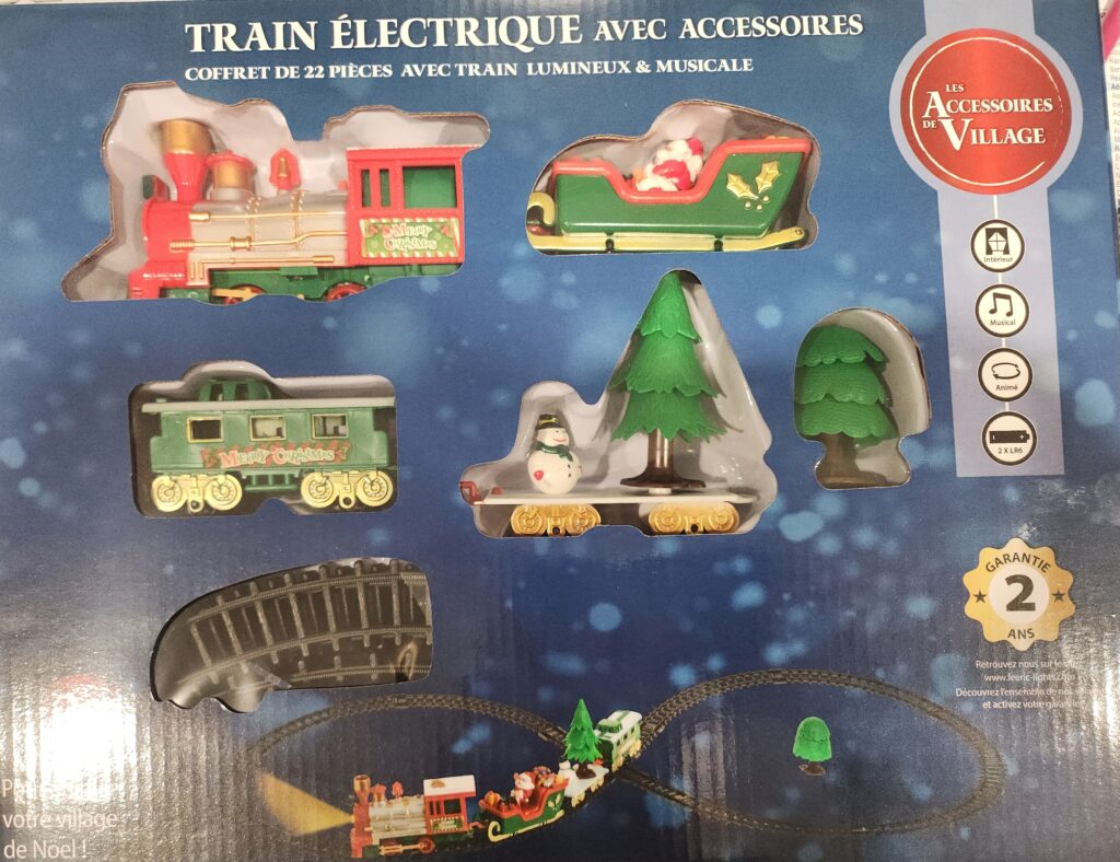 BOITE PETIT TRAIN DE NOEL (Sonore et lumineux)