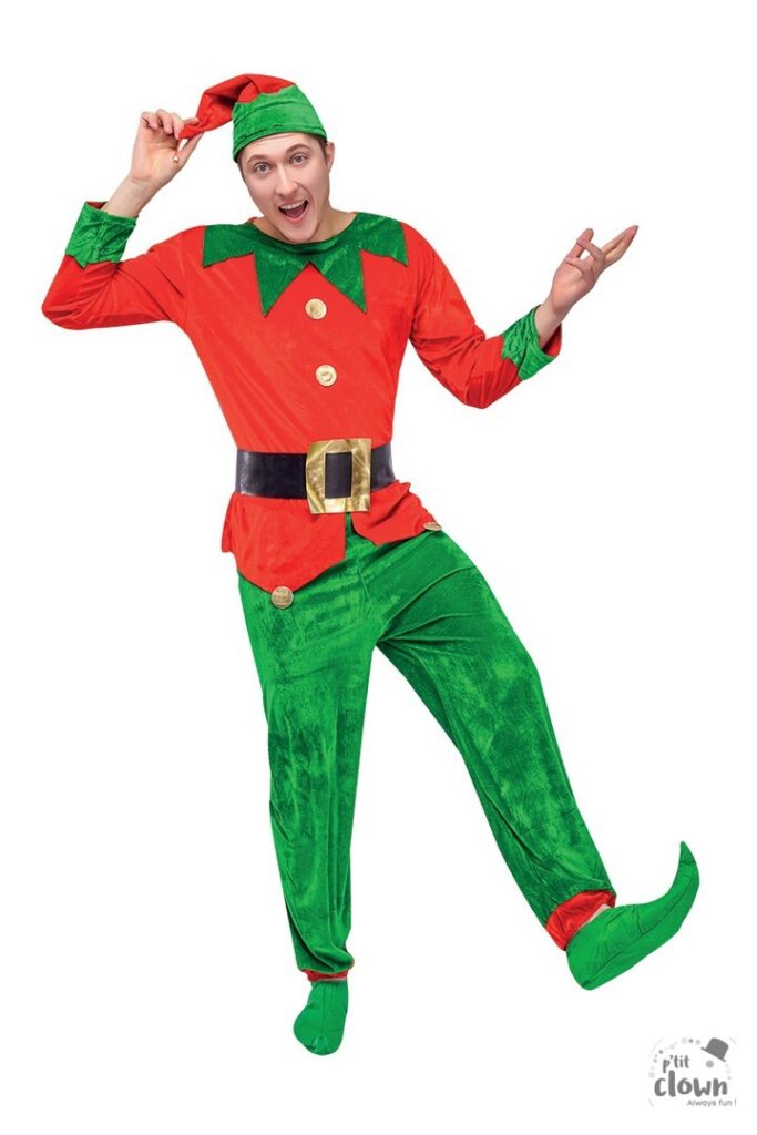 DÉGUISEMENT DE LUTIN (Tailles adultes S/M et L/XL)