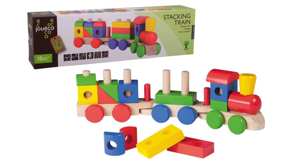TRAIN DE CONSTRUCTION (Jouet en bois)