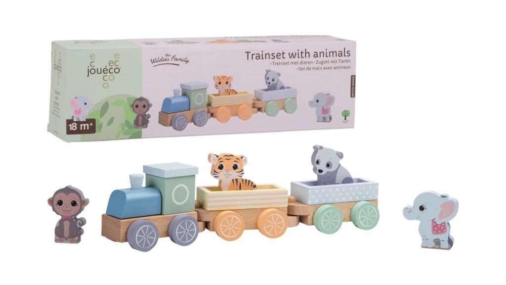 TRAIN EN BOIS ANIMAUX