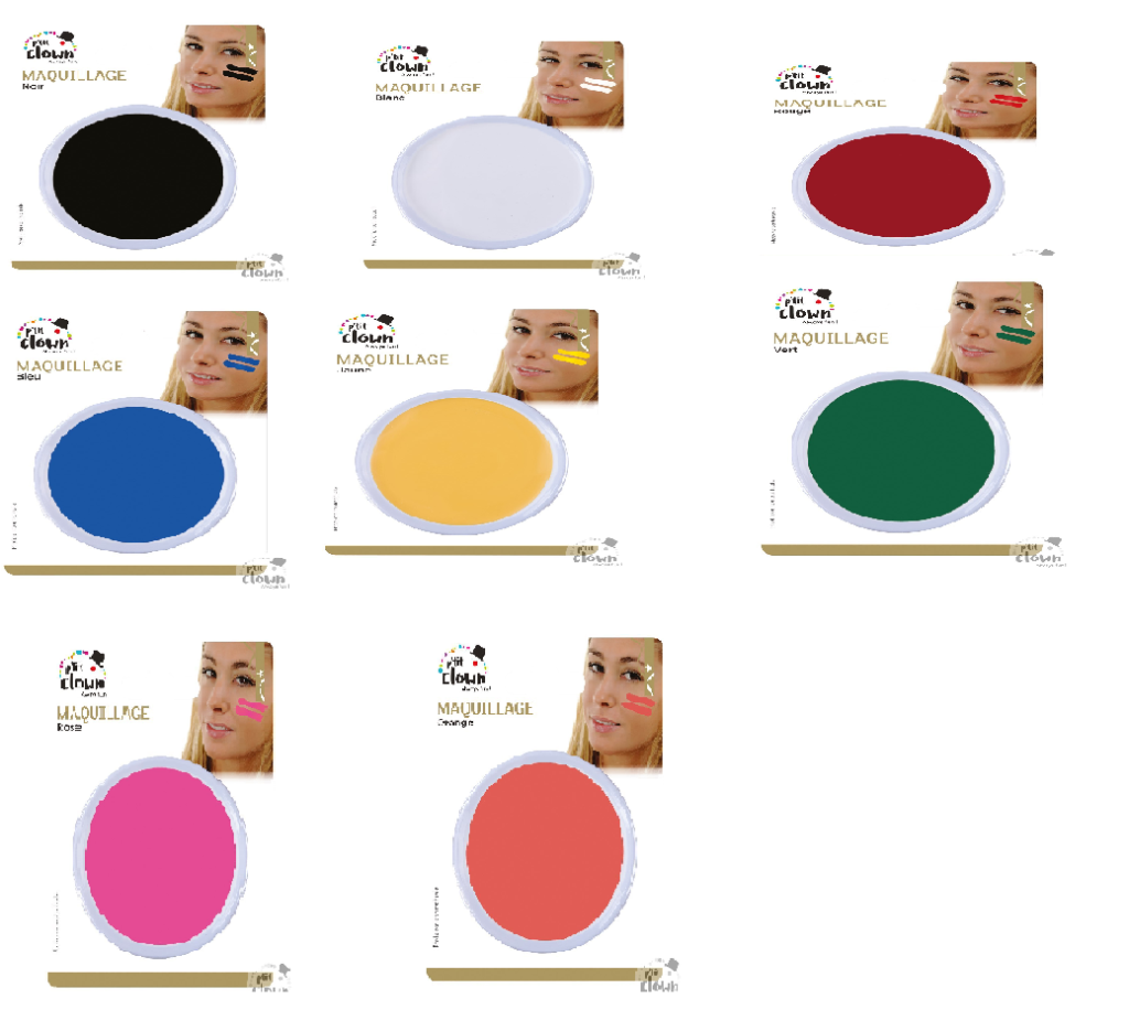 MAQUILLAGE GALET COLORÉ (Fard gras 10 gr - 8 coloris)