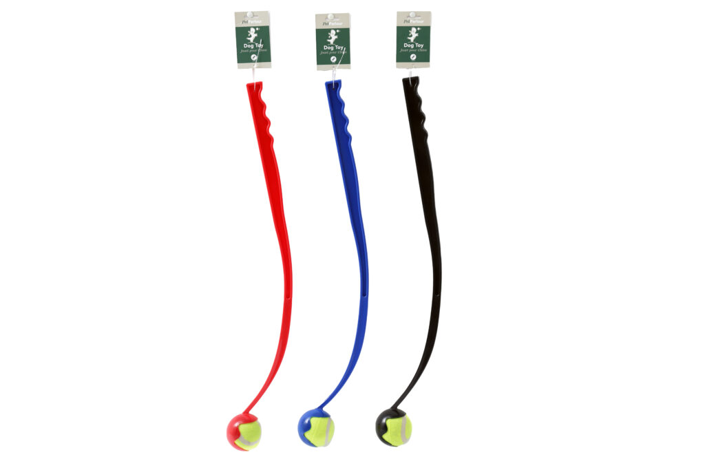 CANNE A LANCER AVEC BALLE (Jouet pour chien 70 cm)