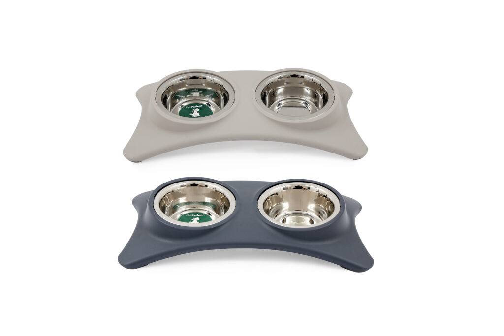 GAMELLE DOUBLE CHIEN (Dimension - 33 x 14 cm)