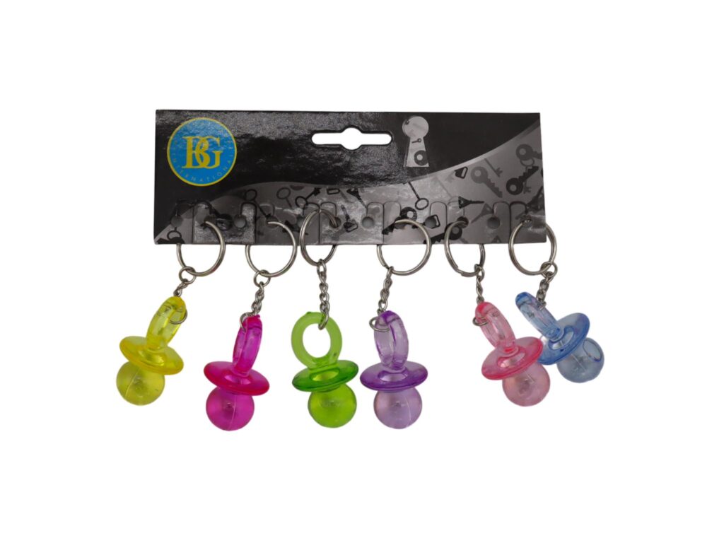 PORTE CLÉ TÉTINE CRISTAL (Pack 12 pièces - 5 x 3 cm)