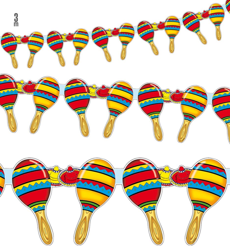 GUIRLANDE MARACAS (Guirlande murale 3 mètres)