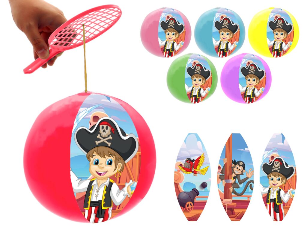 TAPE BALL PETITE PIRATE (Diamètre 22 cm - 6 coloris)