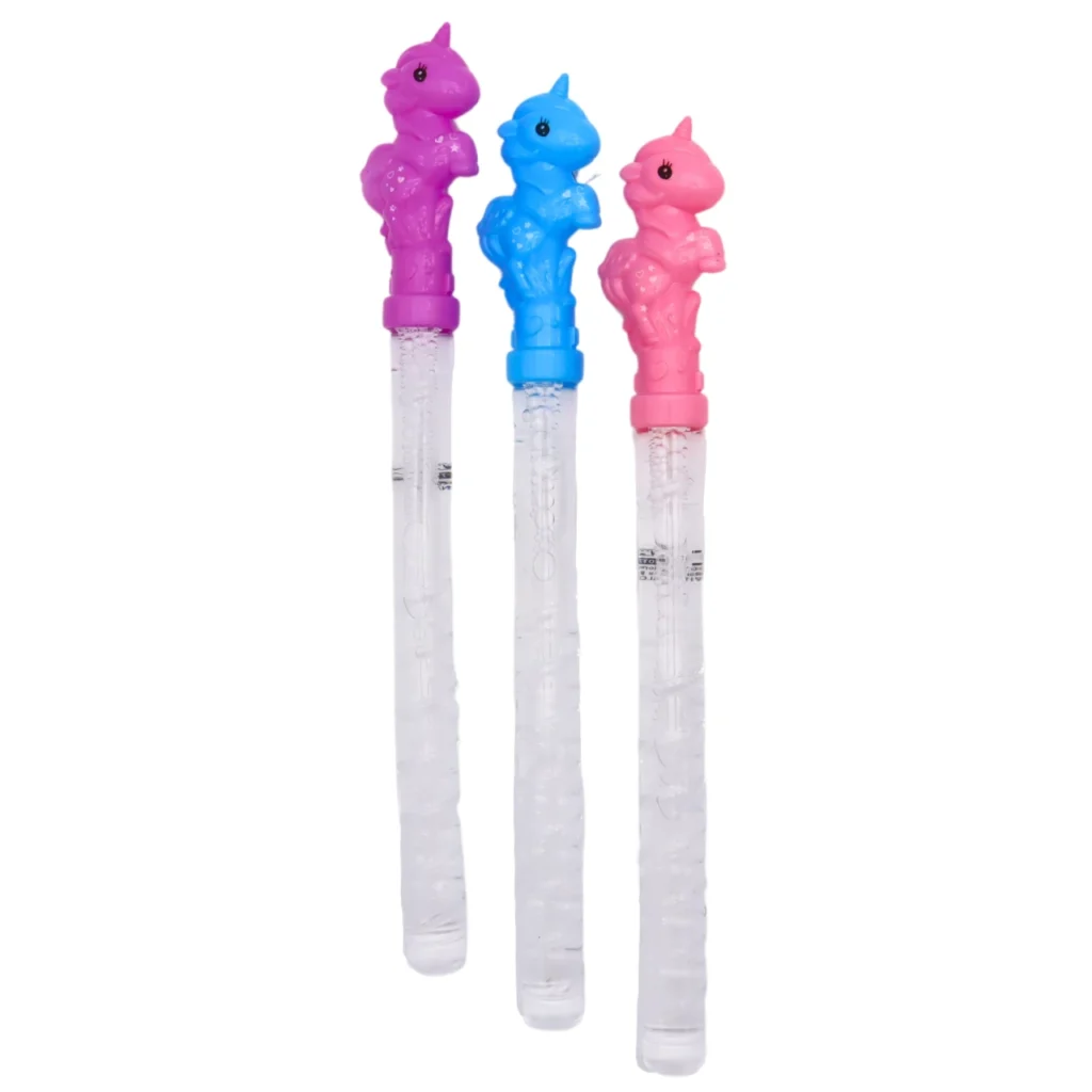 BÂTON BULLES LICORNE (Pack 24 tubes - 3 coloris) Taille 110 ml/37 cm