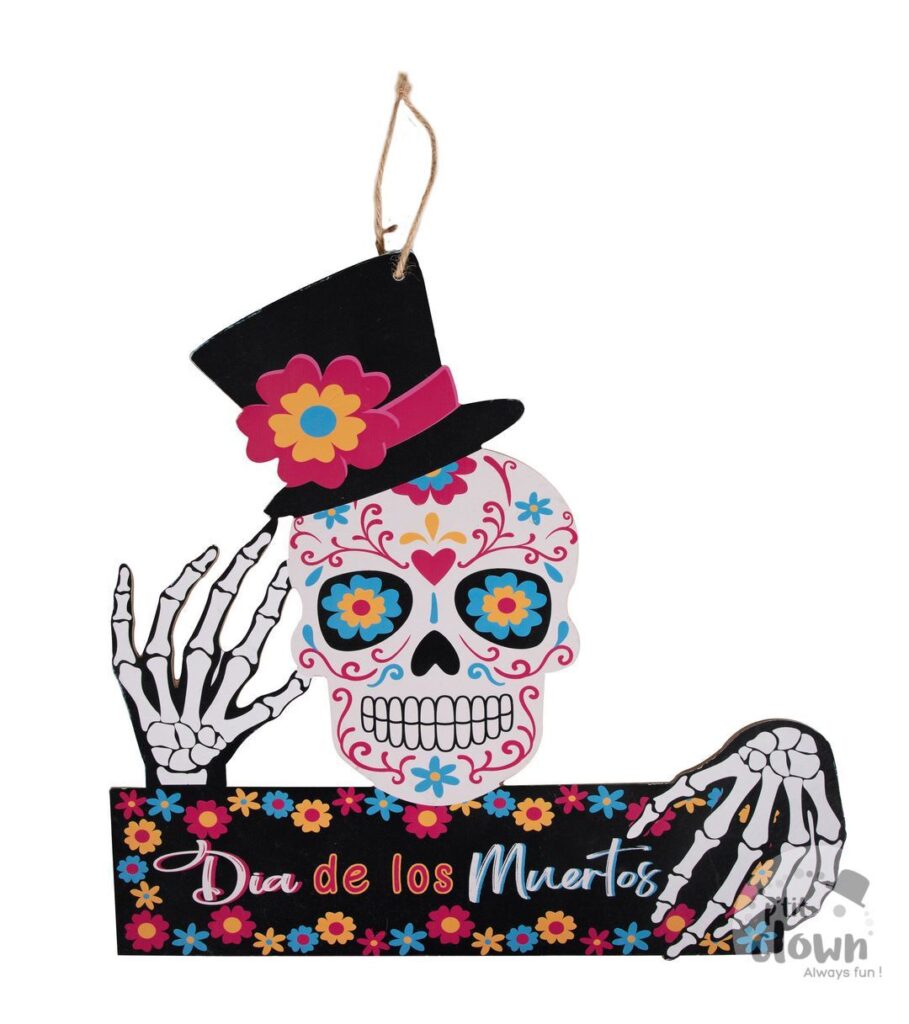 PANCARTE FÊTE DES MORTS (Dimension de 37 x 35 cm) Dia de los muertos