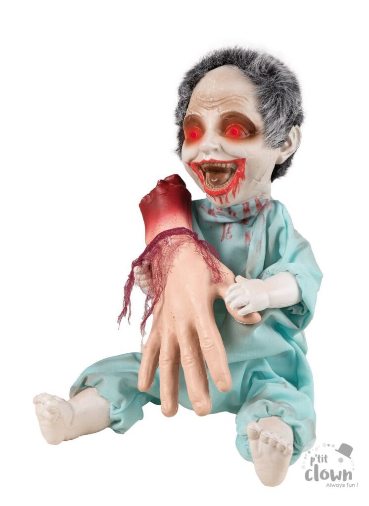 BÉBÉ CANNIBALE ZOMBIE (Sonore et lumineux 30 cm) Automate - Démo vidéo
