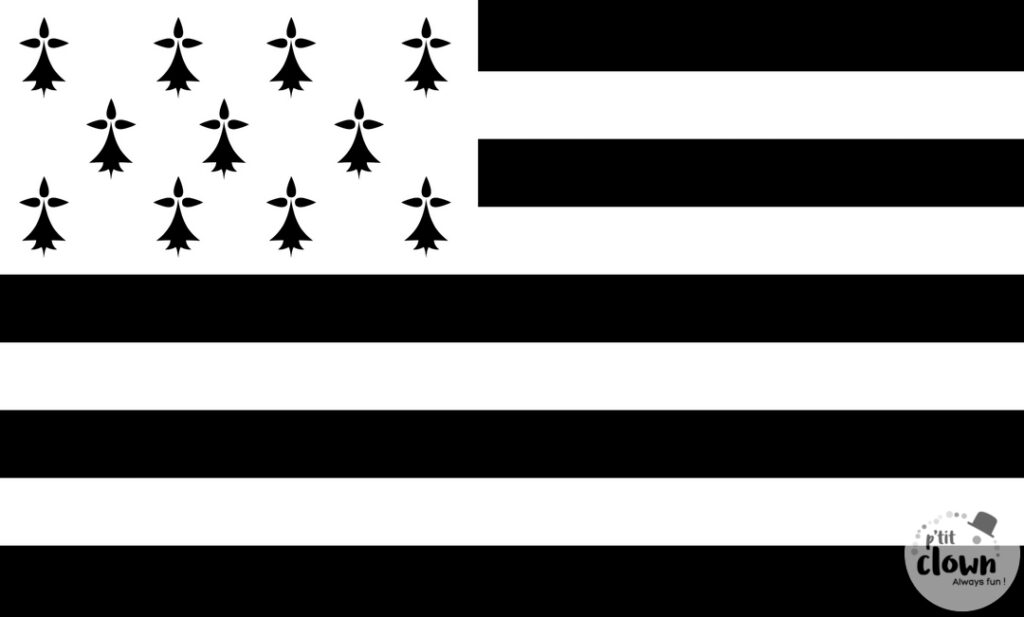 DRAPEAU BRETON (Dimension 15 x 23 cm)