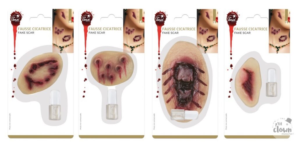 TATOUAGE CICATRICES (Blessures avec faux sang)