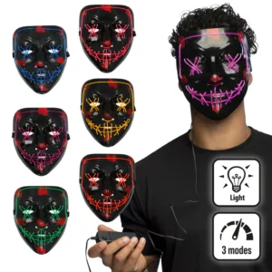 MASQUE KILLER LED 6 assortis (Masque lumineux)