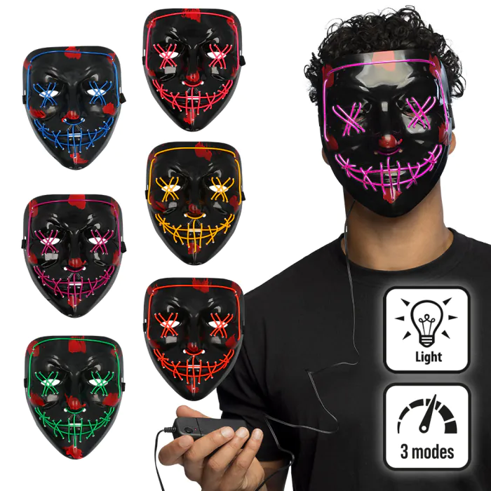 MASQUE KILLER LED  6 assortis (Masque lumineux) – Image 1