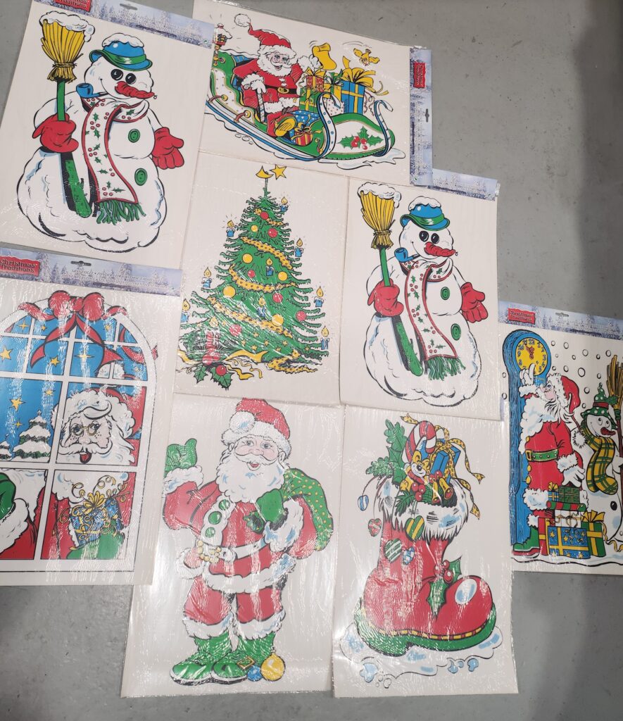 PACK STICKERS DE NOEL (Assortiment 8 modèles) Taille 35 x 50 cm
