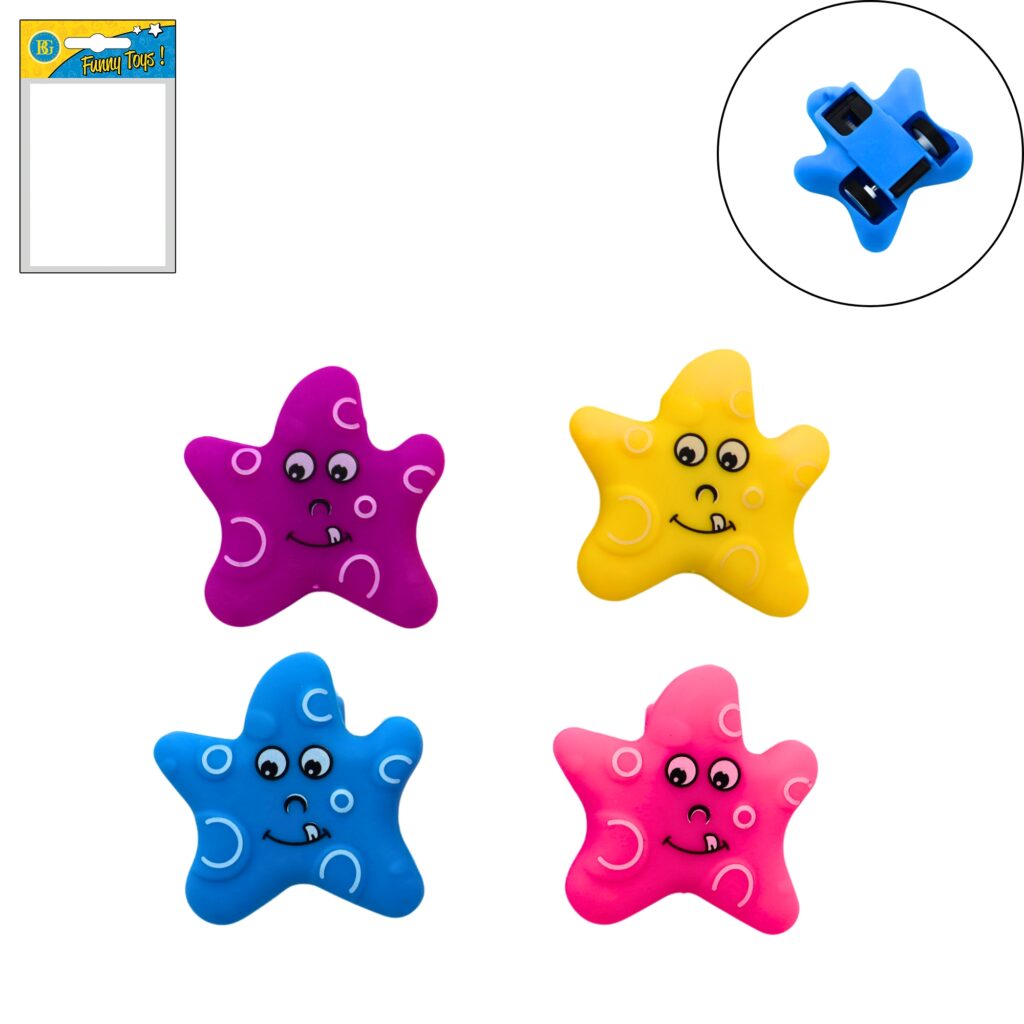 ÉTOILE DE MER COLORÉES (Fonction rétro friction) Pack 48 étoiles assorties