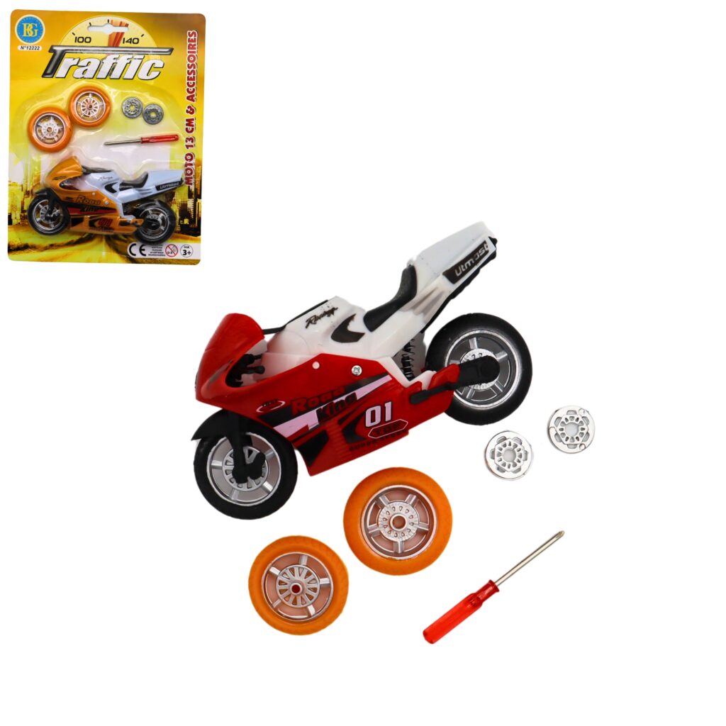 MOTO + ACCESSOIRES (Dimension 13 cm)