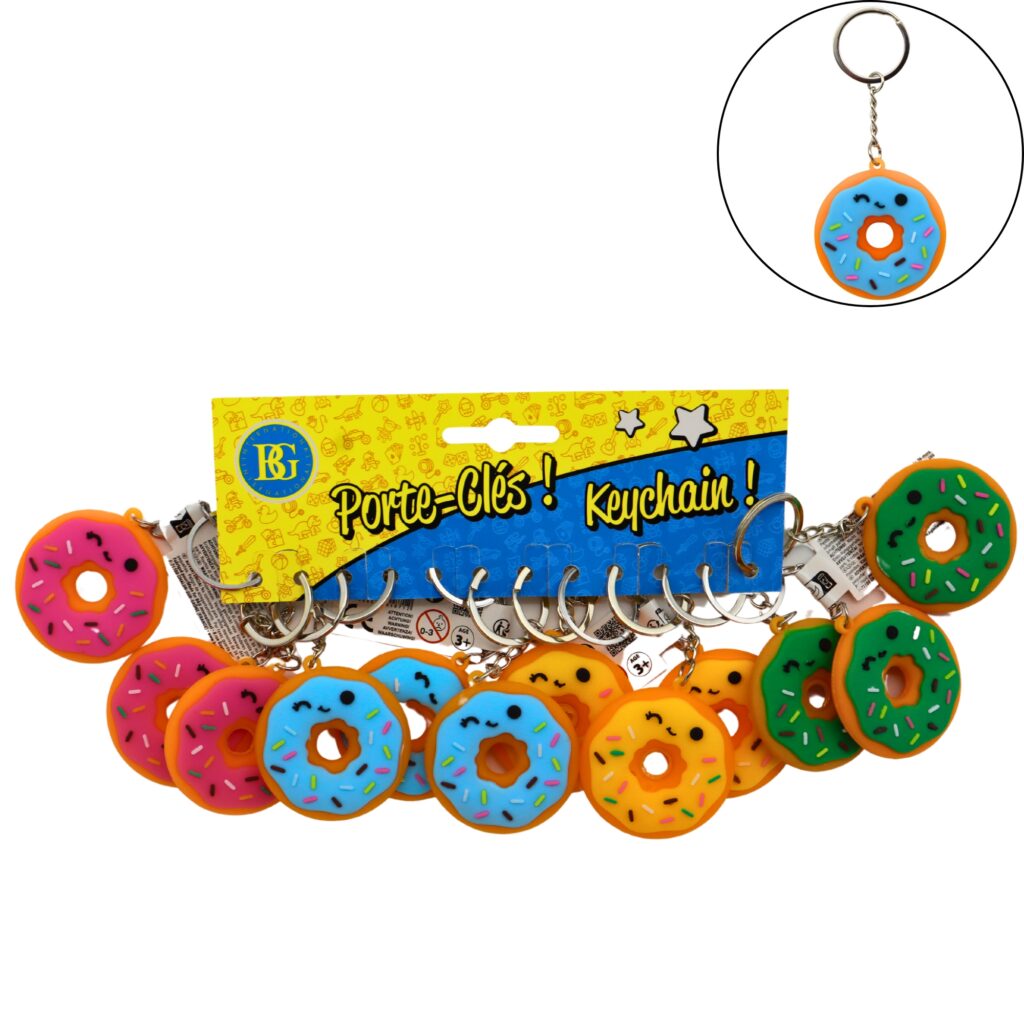 PORTE CLÉ DONUTS (Assortiment 12 pièces)