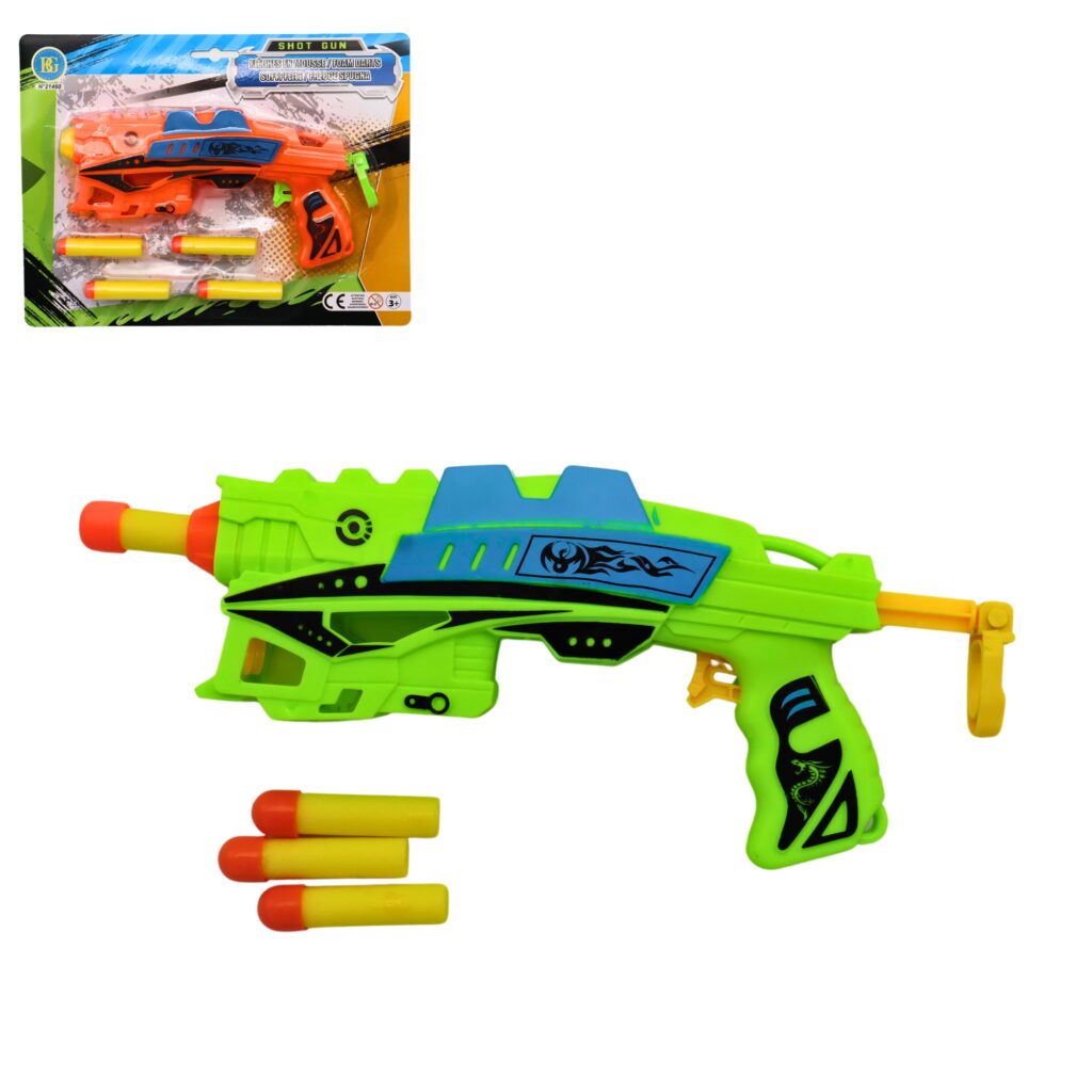 PISTOLET FLÈCHES MOUSSE (Taille 22 cm)