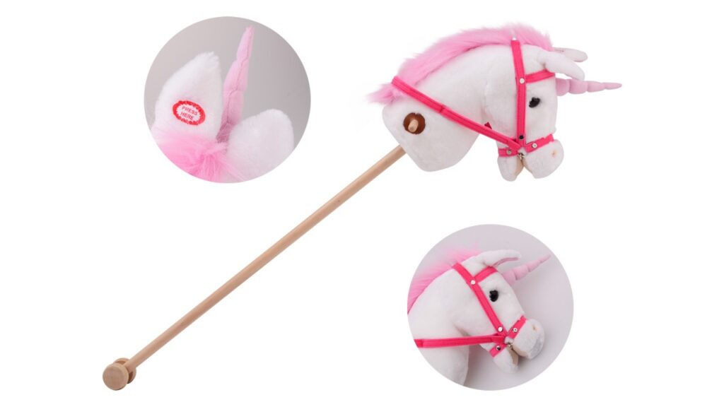 CANNE TÊTE DE LICORNE (Sonore à roulettes - 98 cm)