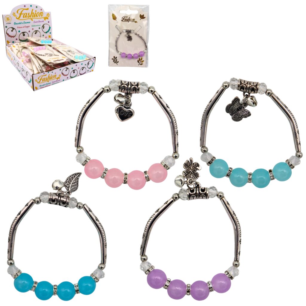 PETIT BRACELET CHARMES (Boite 24 bracelets assortis)