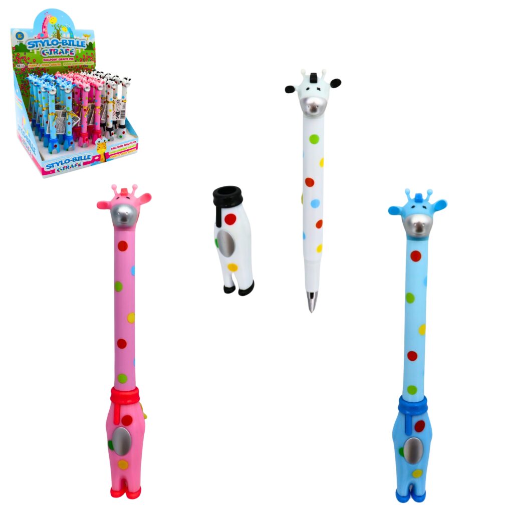 STYLO A BILLE GIRAFE FUN (Boite 36 stylos 16 cm)