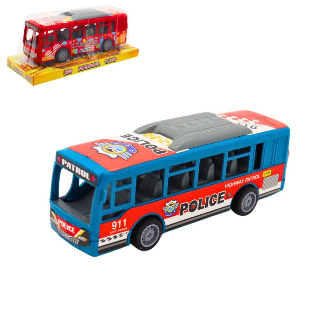AUTOCAR BUS MINIATURE (24 bus assortis -17.5 cm)