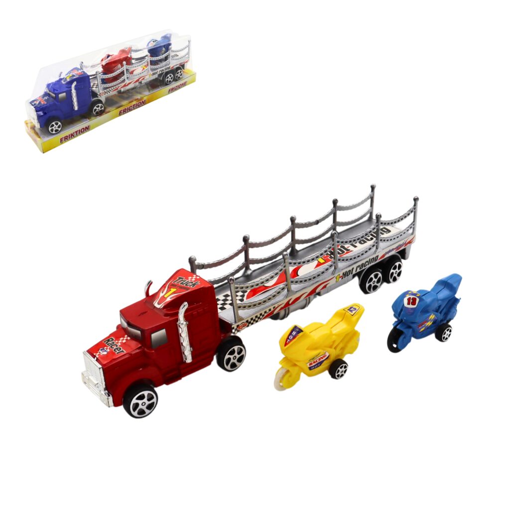 CAMION DE TRANSPORT (Camion et motos - 31 cm)