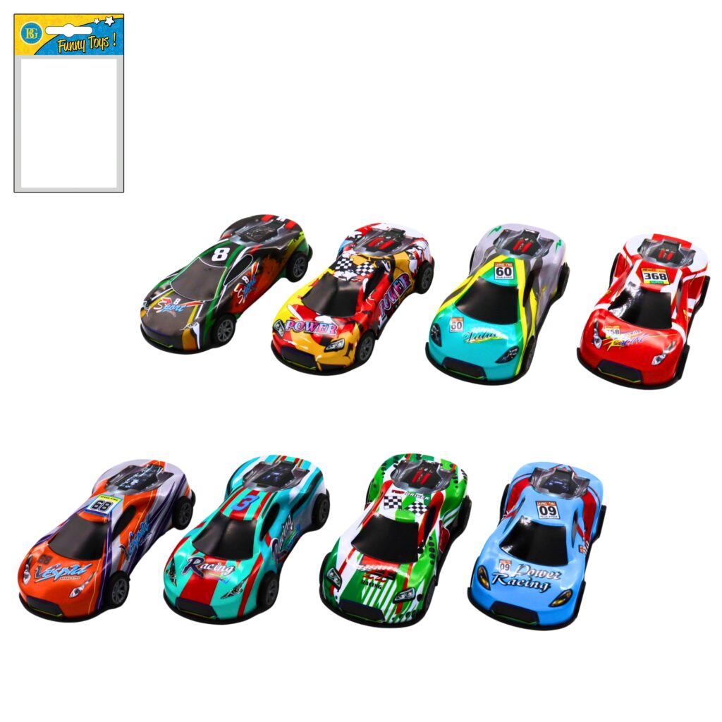 VOITURE DE SPORT MÉTAL (Pack 48 pièces - 8.5 cm)