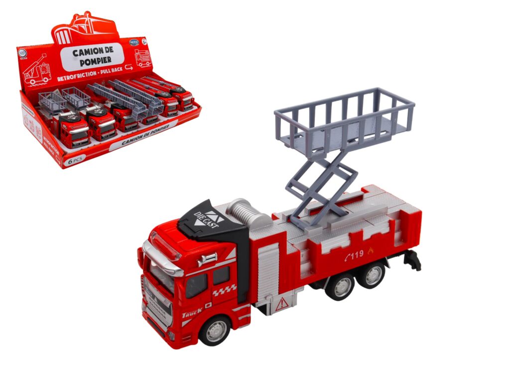 CAMION DE POMPIER (Présentoir 6 camions) Dimension 21 cm