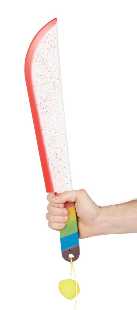 MACHETTE DE CLOWN ENSANGLANTEE 55cm