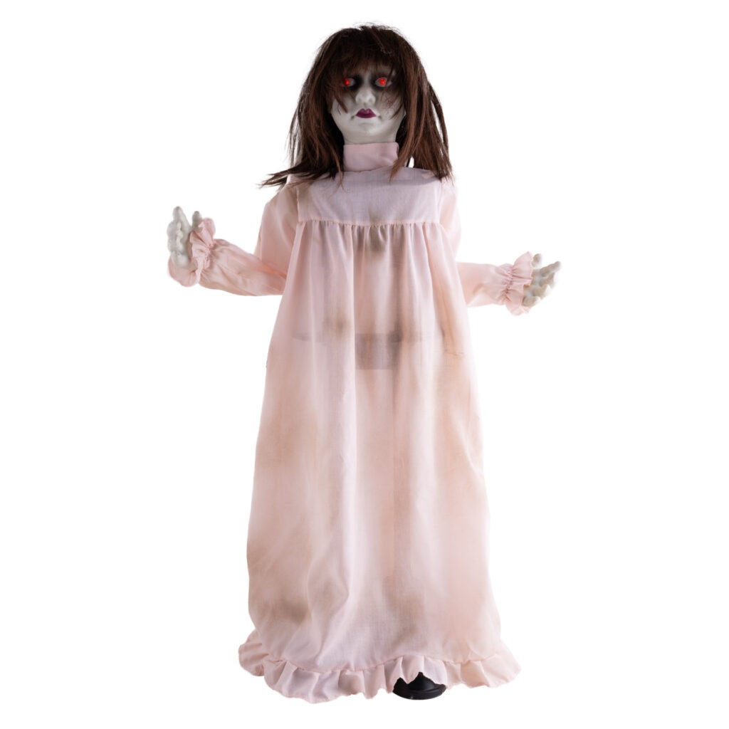 POUPEE POSSÉDÉE ANIMÉE (Automate son et lumière) Taille 90 cm -