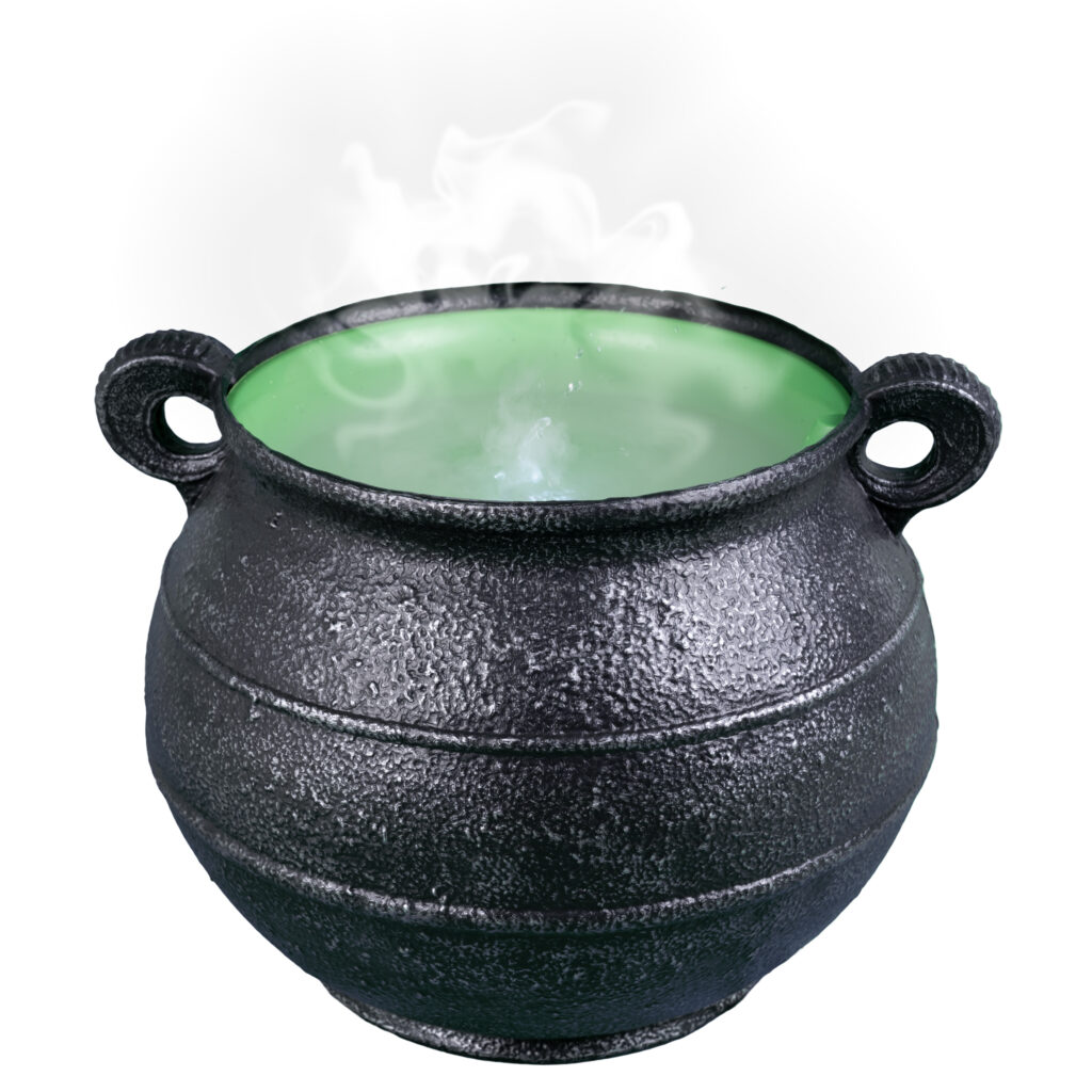 CHAUDRON DE SORCIERE AVEC BRUMISATEUR 45 x 43.5 x 35.8 cm (démo vidéo)