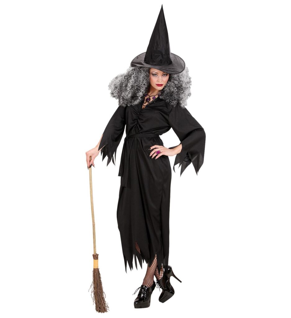 DÉGUISEMENT DE SORCIÈRE (Robe, ceinture et chapeau)