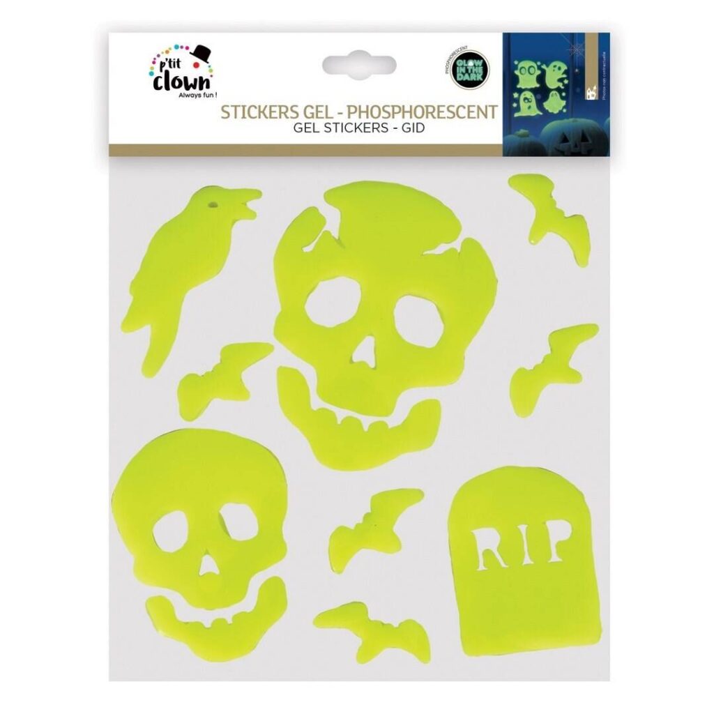 STICKERS GEL HALLOWEEN (Phosphorescents)modèle aléatoire