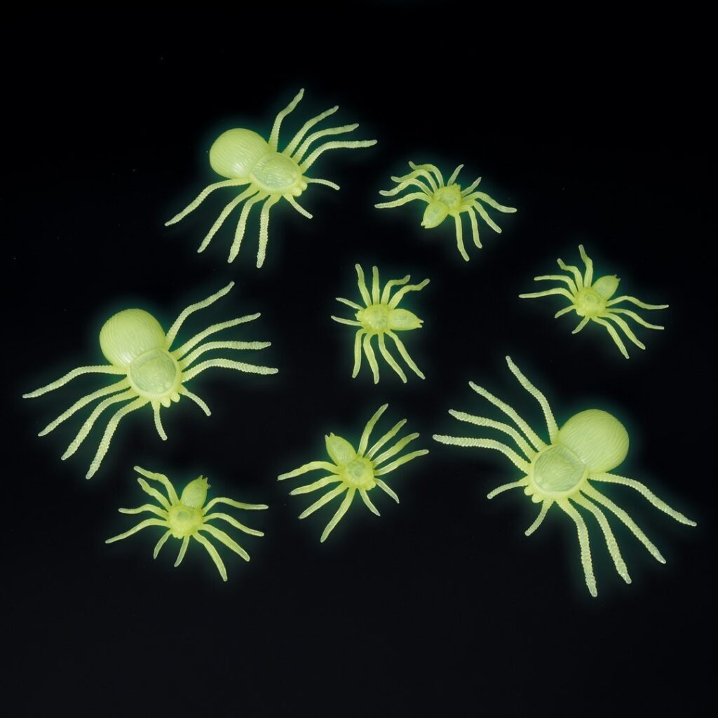 BLISTER DE 8 ARAIGNEES PHOSPHORESCENTES