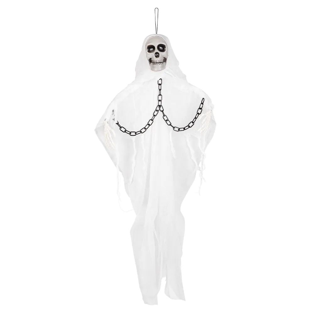 SQUELETTE BLANC AVEC CHAINES 60 cm