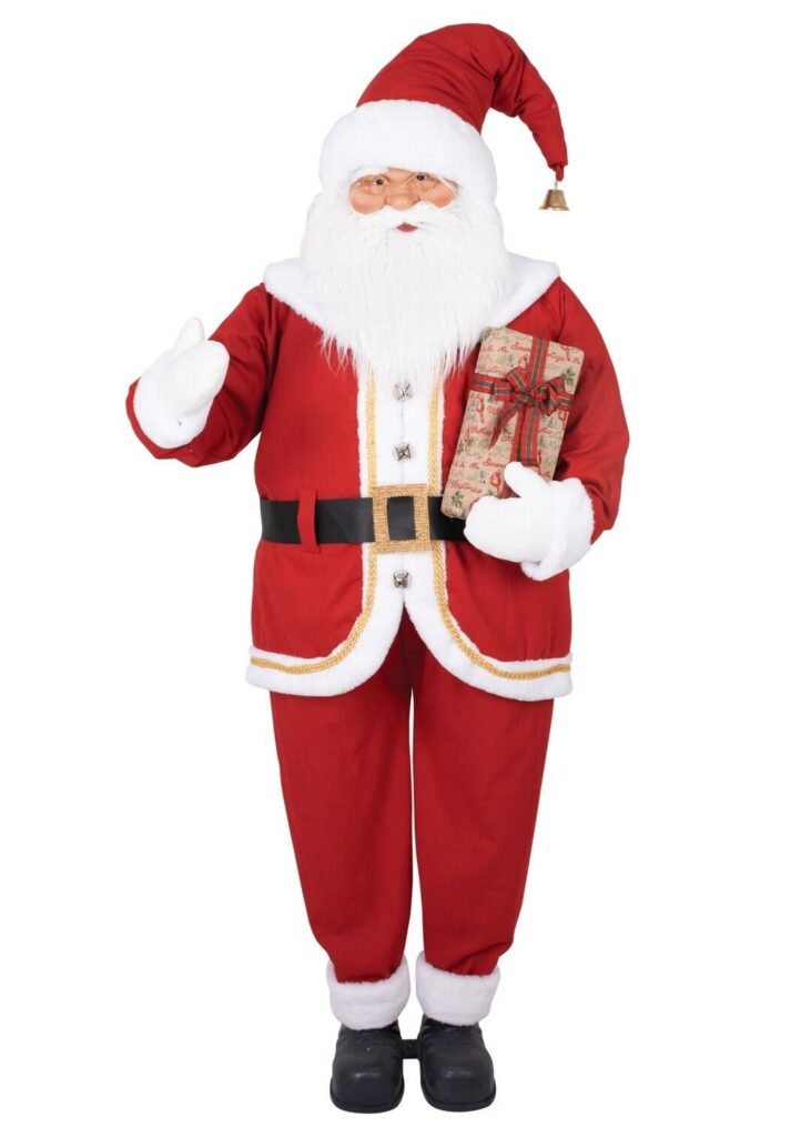 PERE NOEL ANIME SONORE ET MUSICAL 180 cm automate