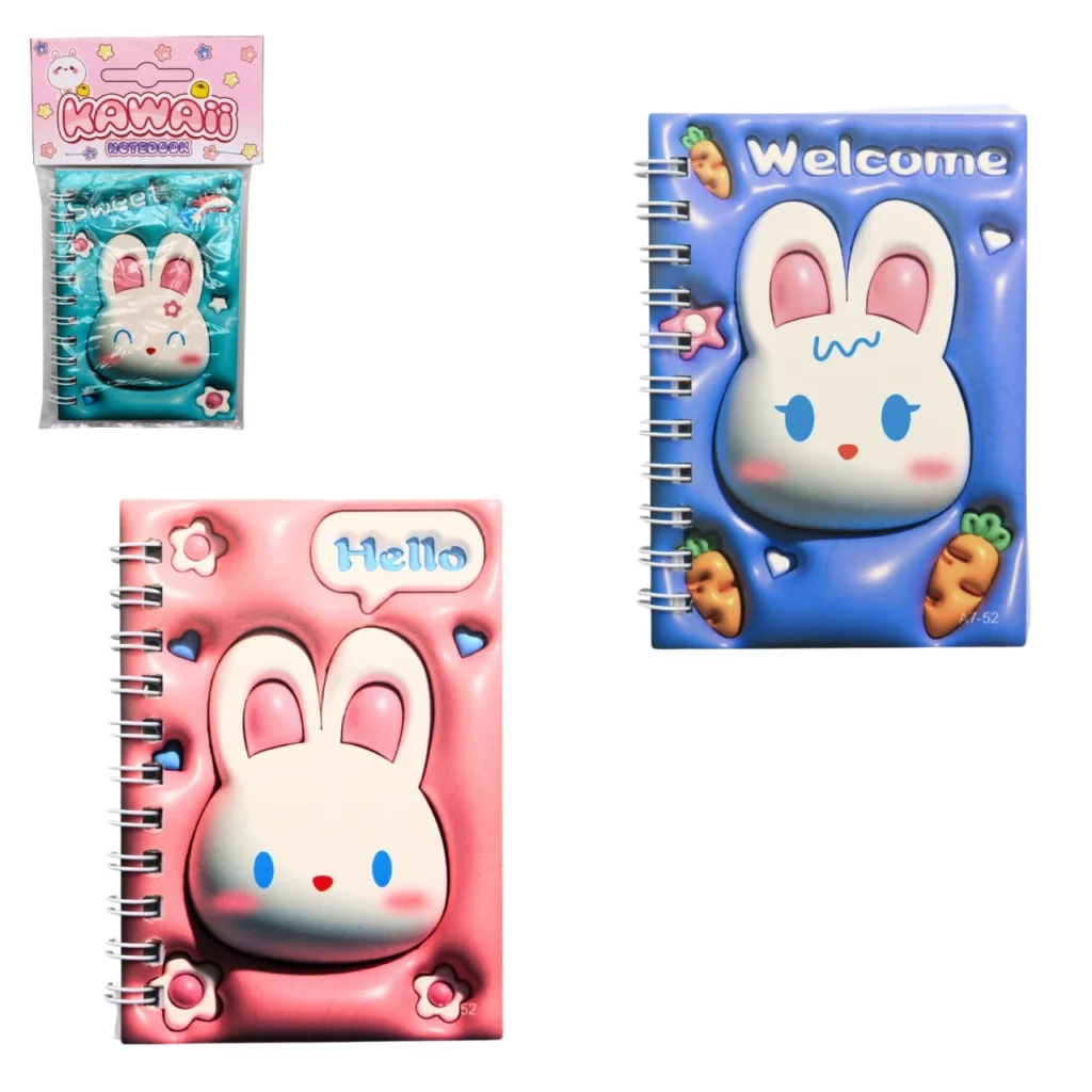 KAWAII CARNET 46 PAGES 3 MODELES ASSORTIS