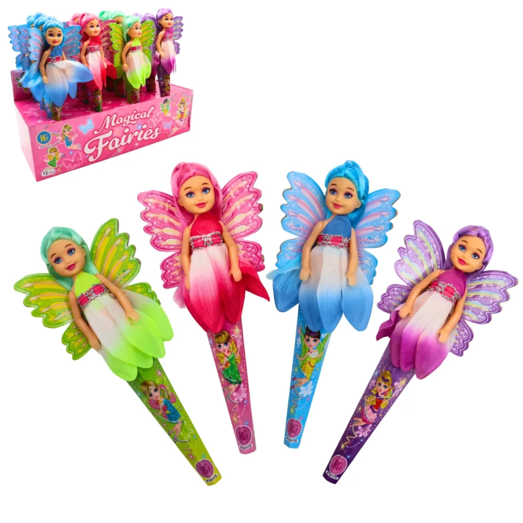 POUPEE FEE 13.5CM 4 COULEURS ASSORTIES