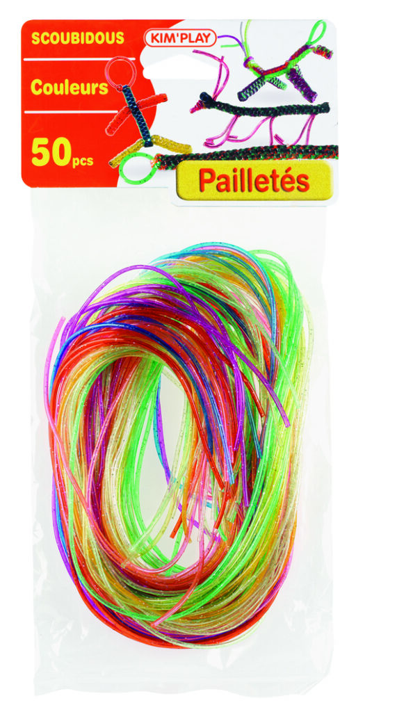 SACHET DE SCOUBIDOUS (50 Brins multicolores)