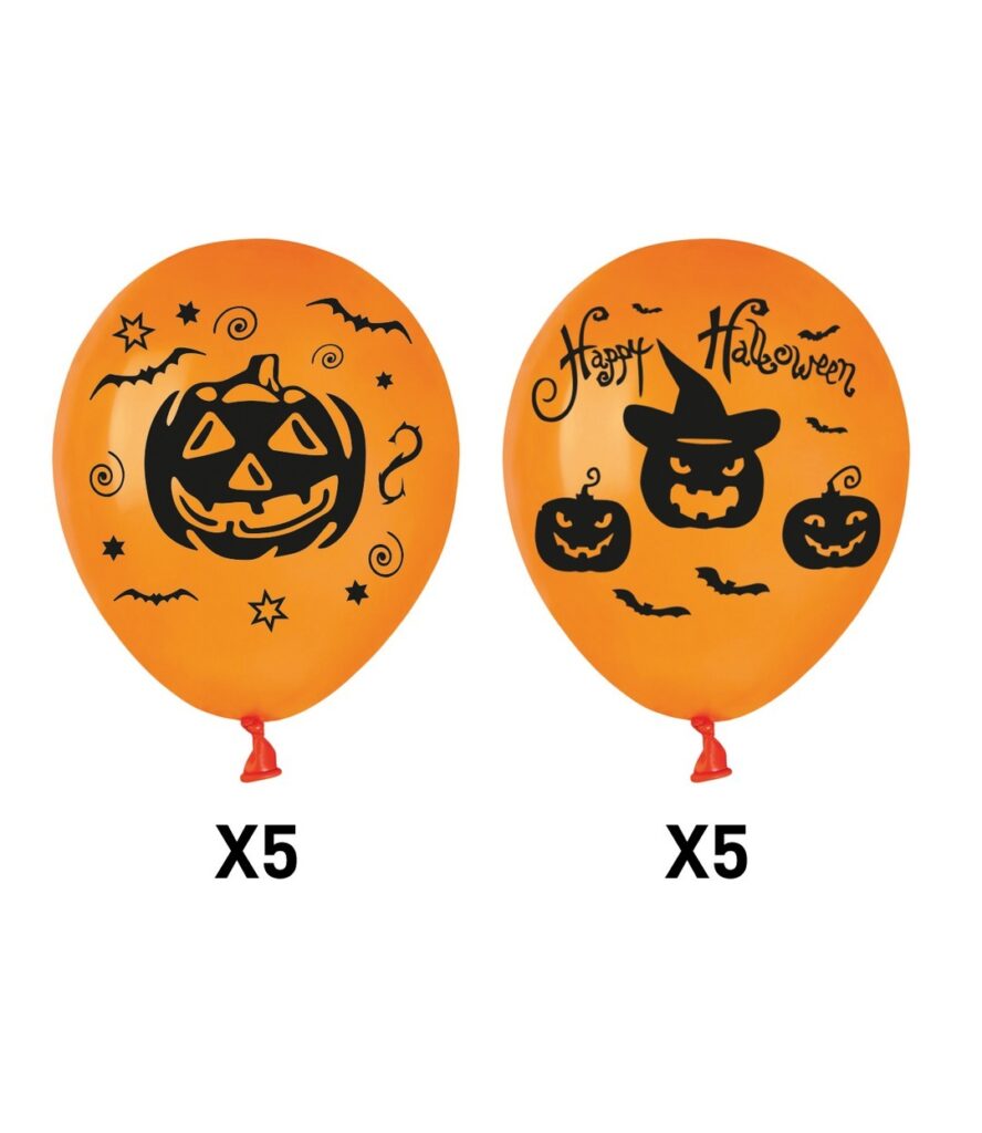 BALLONS HALLOWEEN (Sachet 10 ballons)