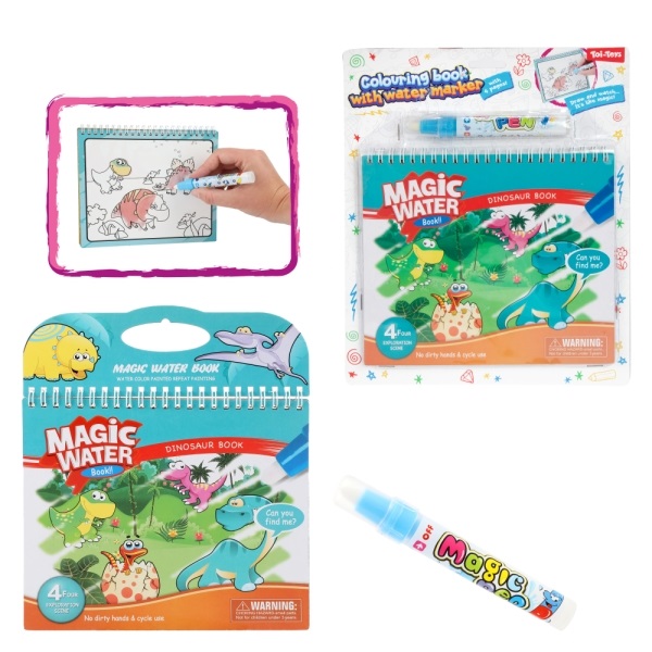 CARNET PEINTURE MAGIQUE A L EAU DINO