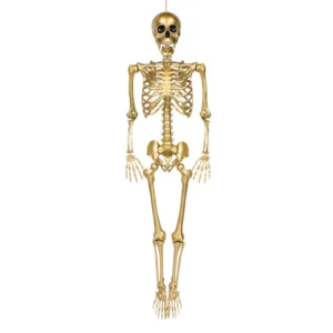 DECORATION SQUELETTE OR A SUSPENDRE 160CM