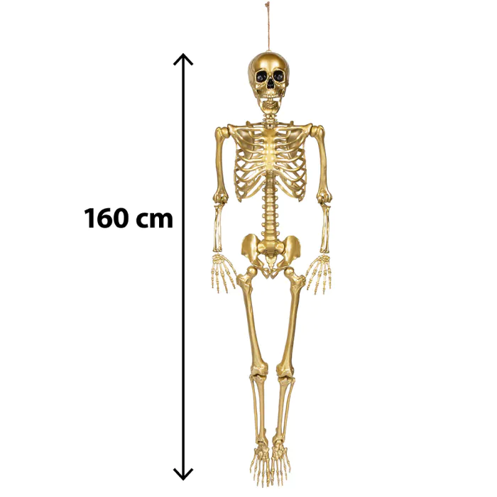 DECORATION SQUELETTE OR A SUSPENDRE  160CM – Image 2