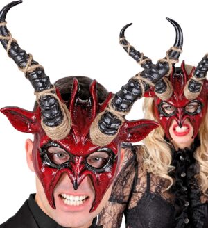 MASQUE DIABLE AVEC CORNE – Image 2