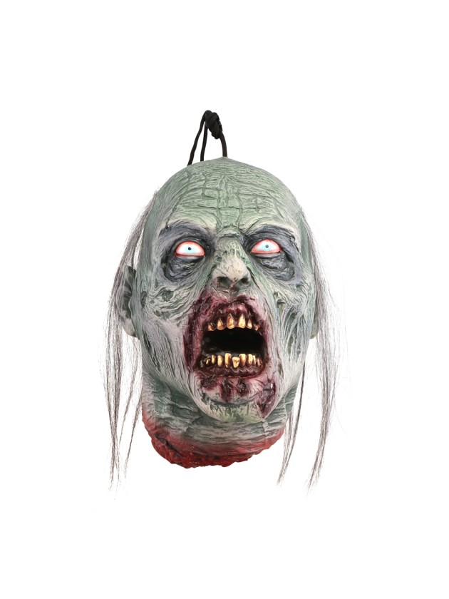 TÊTE DE ZOMBIE ECORCHE 19CM X 22CM X 25CM