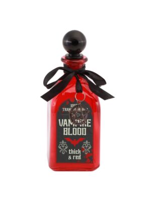 FLACON CARRE VERRE ROUGE VAMPIRE BLOOD 6.3CM X 6.3CM X 17CM – Image 1